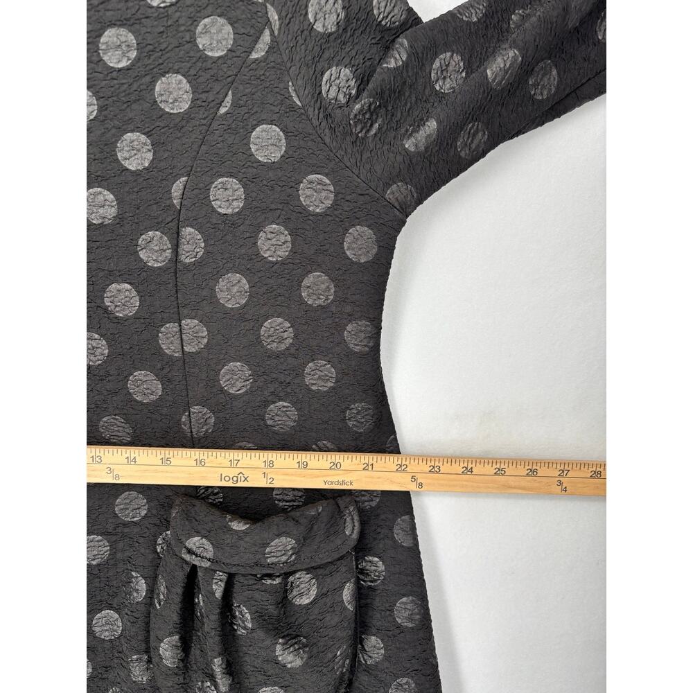 IC by Connie K Minimalist Jacket Womens XL Lagenlook Shirred Collar Polka Dot - Picture 8 of 12